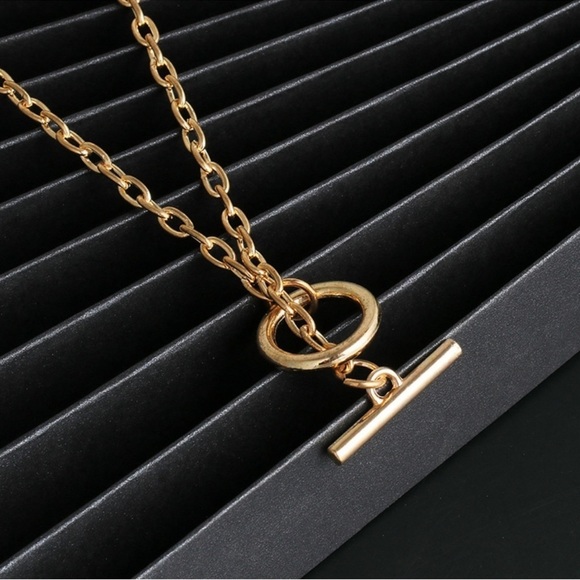 🔥 Clearance 🔥 Elegant Gold Color Geometric Double Layer Necklace - Picture 9 of 16